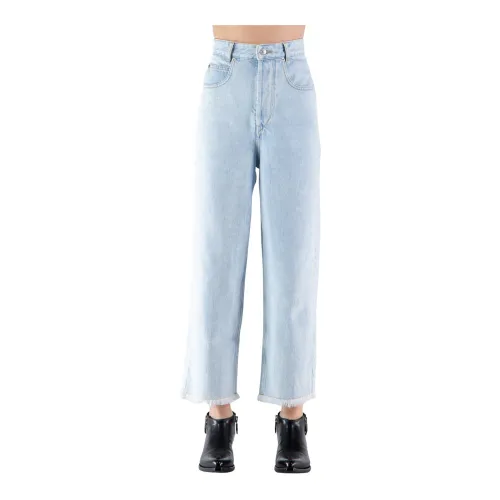 Isabel Marant , Leather Trousers ,Blue female, Sizes: