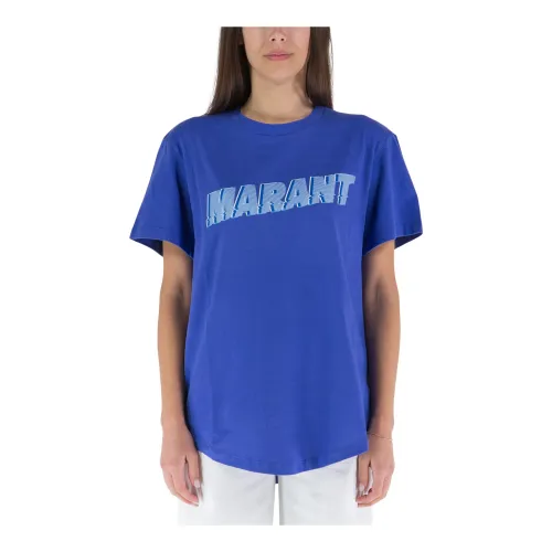 Isabel Marant , Logo T-shirt ,Blue female, Sizes: