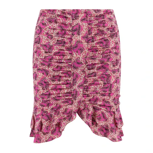 Isabel Marant , Pink Silk Draped Skirt ,Pink female, Sizes:
