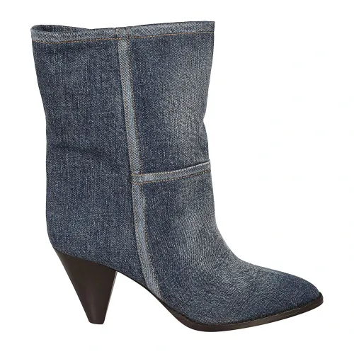 Isabel Marant , Washed Blue Ankle Boots for Women ,Blue female, Sizes: