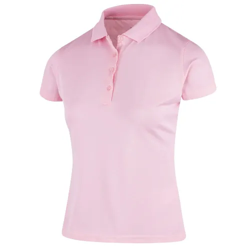 Island GREEN Womens Golf Plain Polo Shirt Candy Pink