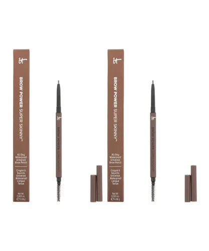 It Cosmetics Womens Brow Power Super Skinny Eyebrow Pencil Universal Medium Brown x 2 - One Size