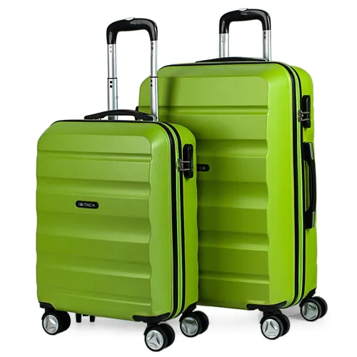 ITACA - Set of 2 Rigid Travel suitcases 4 Wheels Trolley
