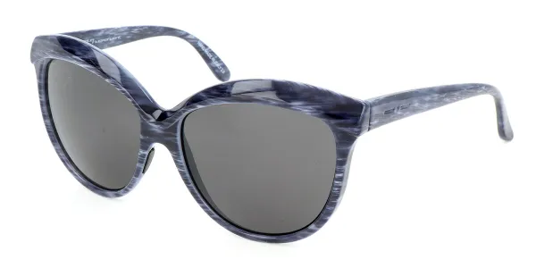 Italia Independent I-I 0092 BRUSH GLOSSY BH2.009 Women's Sunglasses Blue Size 58