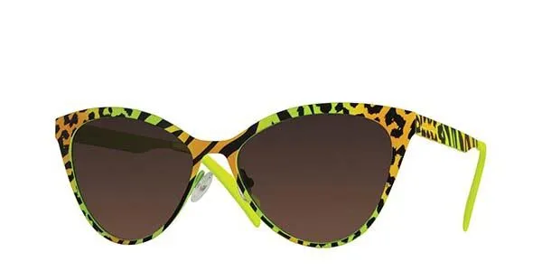 Italia Independent II 0022 ZEB.055 Women's Sunglasses Green Size 55