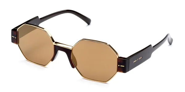 Italia Independent II 0816 044.041 Men's Sunglasses Gold Size 53