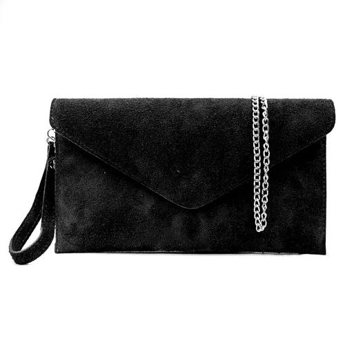 Italian 100% Genuine Suede Leather Envelope Clutch Bags