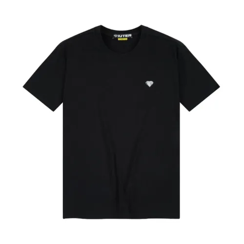 Iuter , Comfortable and Versatile Short Sleeve T-Shirt ,Black male, Sizes: