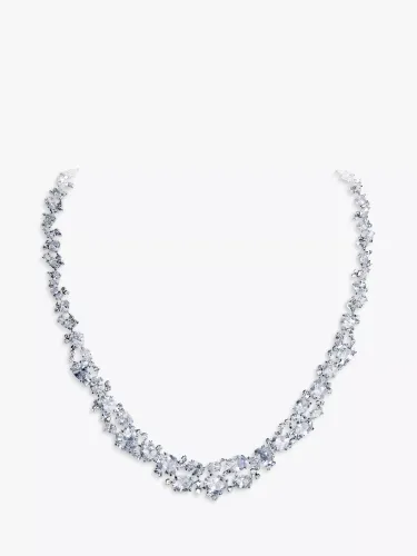 Ivory & Co. Crystal Collar Necklace, Silver - Silver - Female