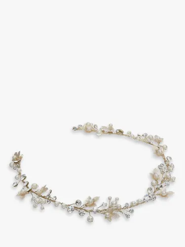 Ivory & Co. Maple Blossom Freshwater Pearl and Crystal Hair Vine, Gold - Gold - Female