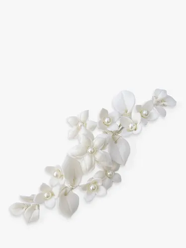 Ivory & Co. Snowdrop Silver Plated Faux Pearl Hair Clip, Silver - Silver - Female