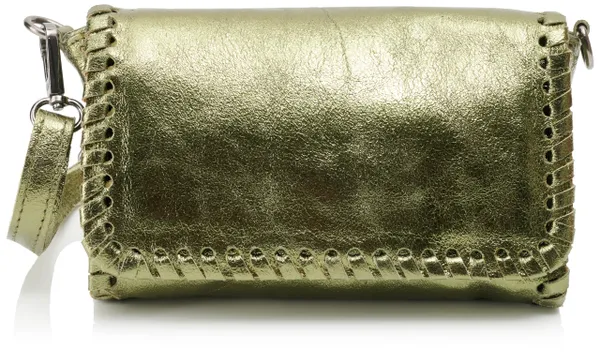 IZIA Women's Metallic Leather Handbag