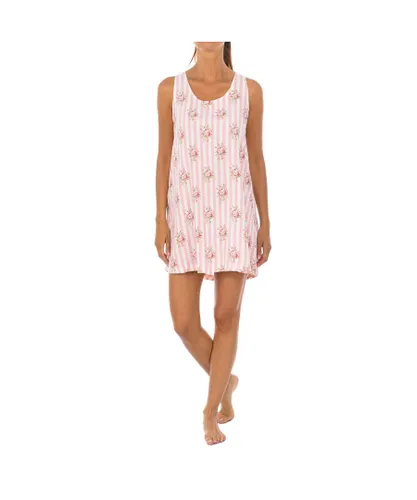J and J Brothers Womenss round neck strap nightgown JJBCH0210 - Pink Viscose