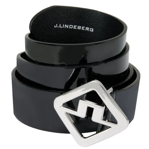J Lindeberg Gary High Shine Leather Belt