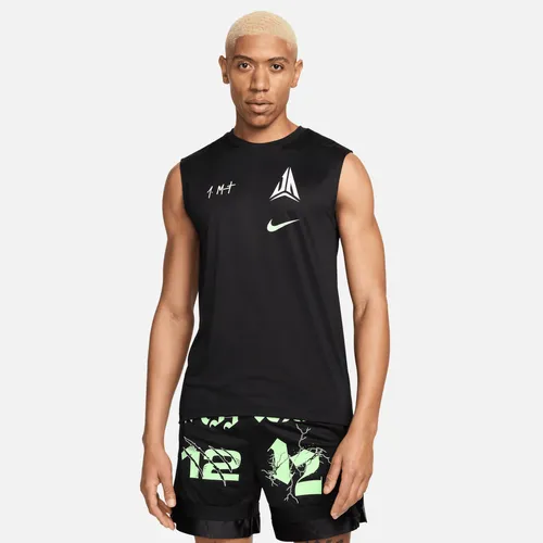 JA Men's Dri-FIT Sleeveless Basketball T-Shirt - Black - Polyester