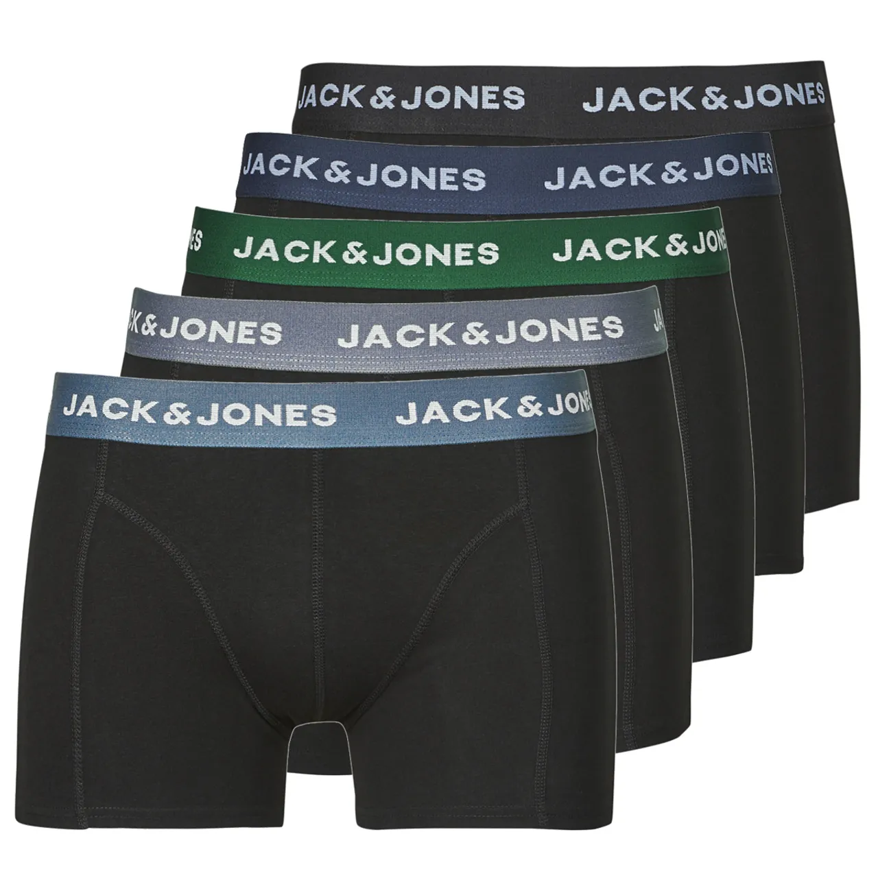 Jack & Jones  JACSOLID TRUNKS 5 PACK OP  men's Boxer shorts in Black