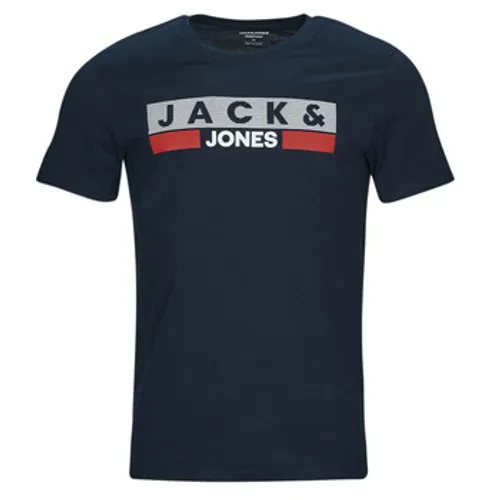 Jack & Jones  JJECORP LOGO TEE SS O-NECK  men's T shirt in Marine
