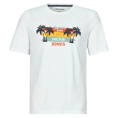 Jack & Jones  JJSUMMER VIBE TEE SS CREW NECK  men's T shirt in White