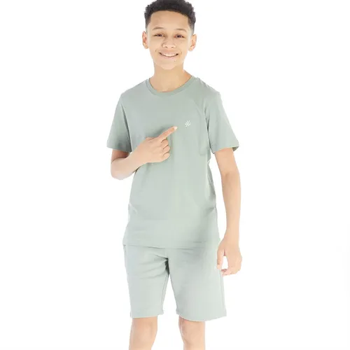 JACK AND JONES Boys Jxj T-Shirt And Shorts Set Slate Grey