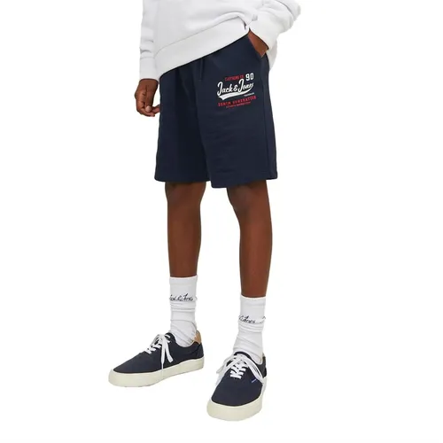 JACK AND JONES Boys Logo Sweat Shorts Navy Blazer
