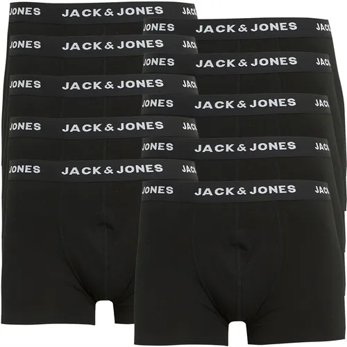 JACK AND JONES Mens Solid Ten Pack Trunks Black
