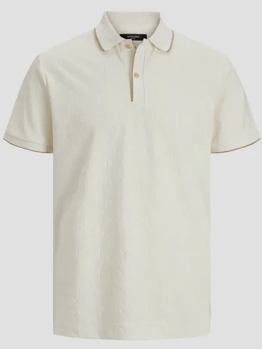 Jack & Jones Beige / White Pepper Regular Fit Polo Polo-Shirt