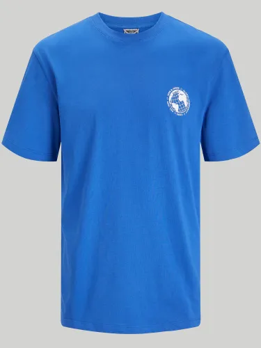 Jack & Jones Blue / Blue Iolite Printed O-Neck T-Shirt