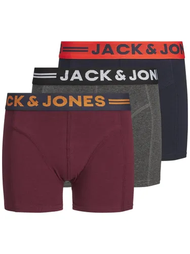 JACK & JONES Boys 3 Pack Lichfield Boxer Shorts Junior Dark