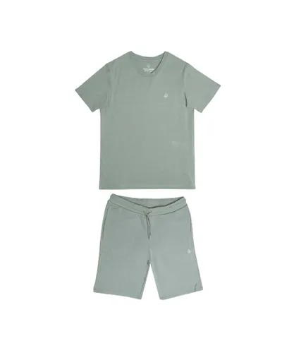 Jack & Jones Boys Boy's JXJ T-Shirt & Short Set in Grey Cotton