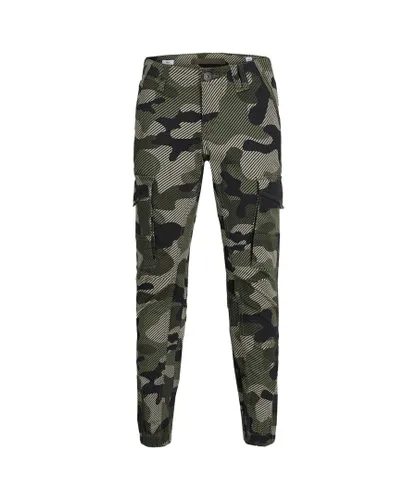 Jack & Jones Boys Cargo Pants Multi Pockets - Camouflage