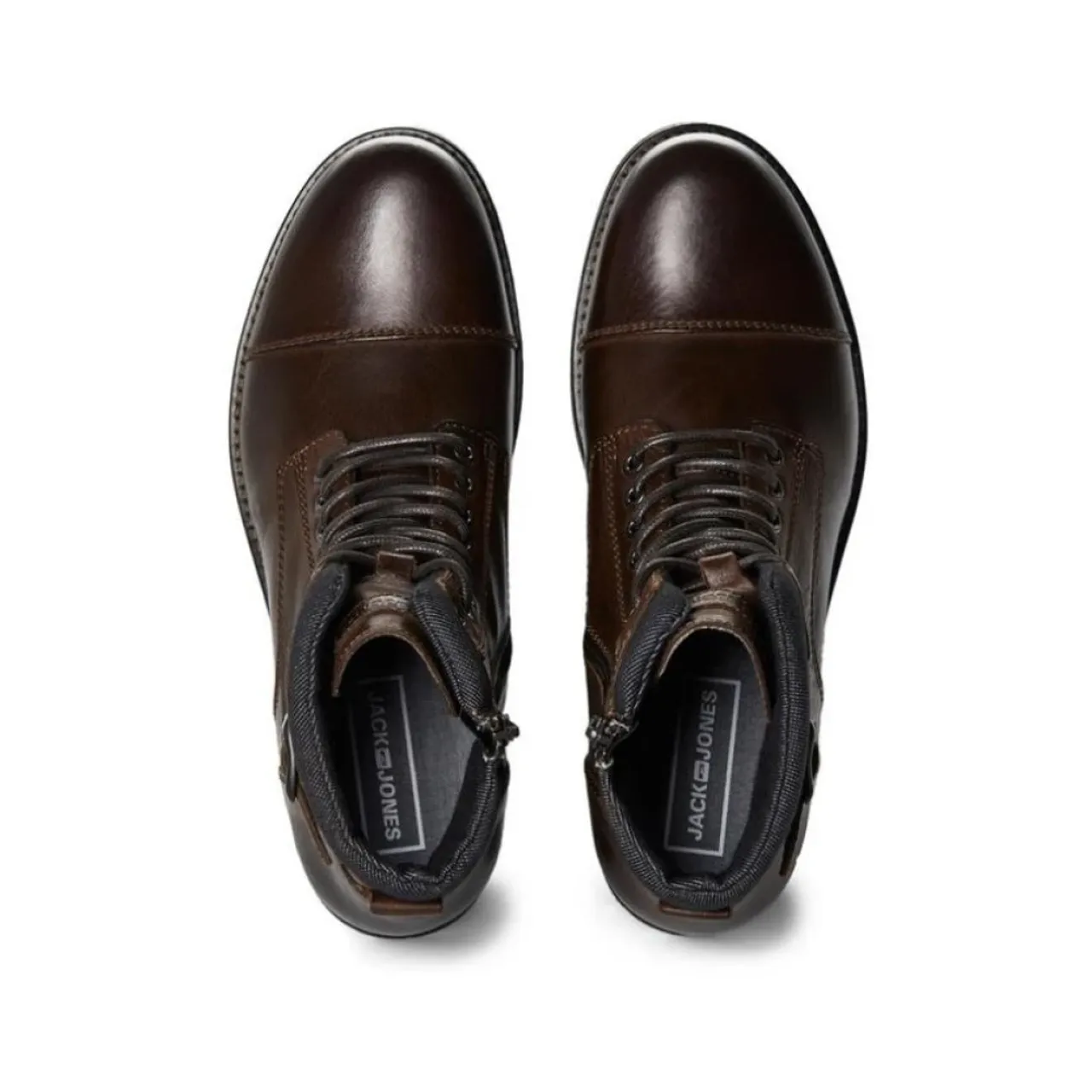 Jack & Jones , Brown Leather Shoes ,Brown male, Sizes: