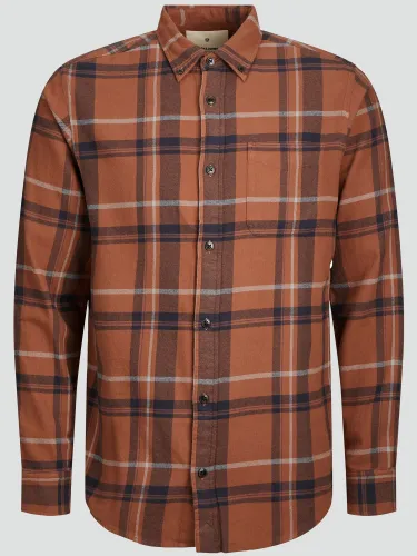 Jack & Jones Cambridge Brown / Brown Comfort Fit Casual Shirt