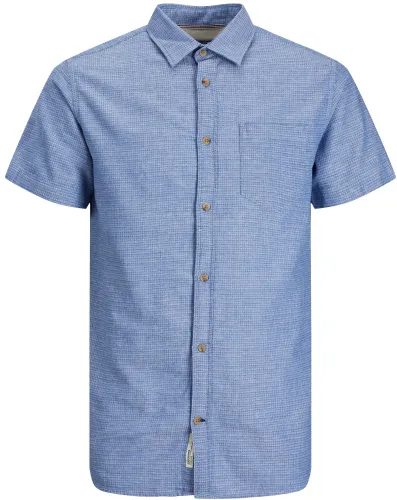 Jack & Jones Ensign Blue Abel Comfort Fit Shirt Collar Shirt