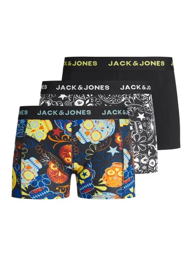 Jack & Jones Junior Boy's Jacsugar Skull Trunks 3 Pack. Jr