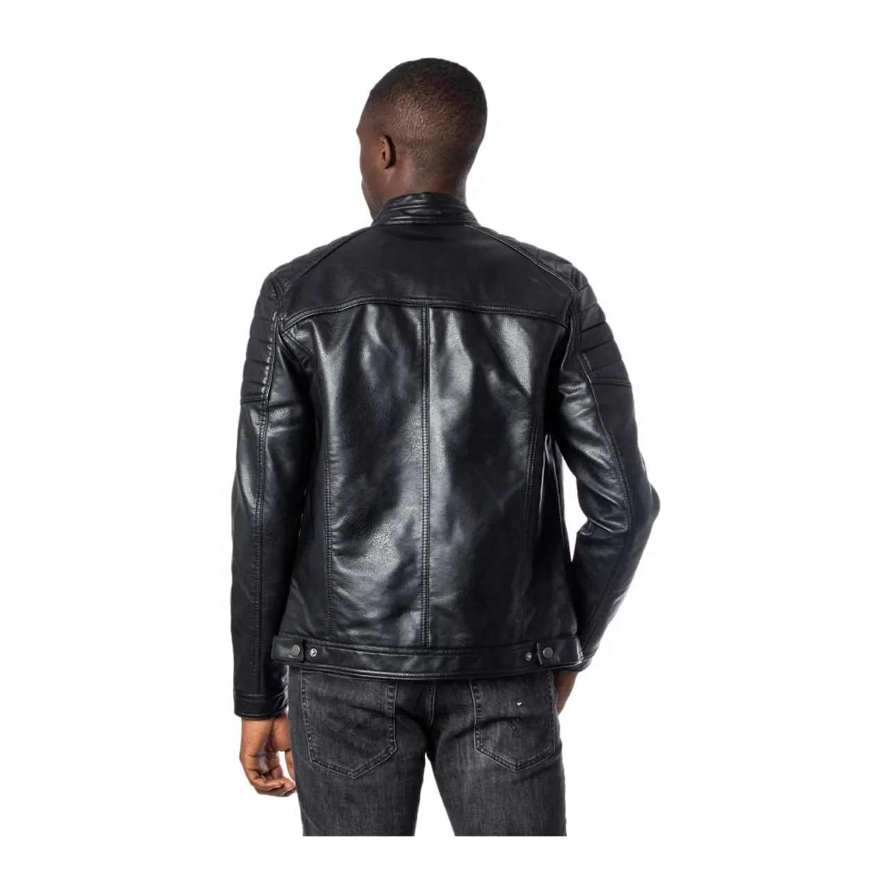 Jack & Jones , Leather Jacket ,Black male, Sizes: