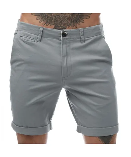 Jack & Jones Mens and Fred Chino Shorts in Grey Cotton