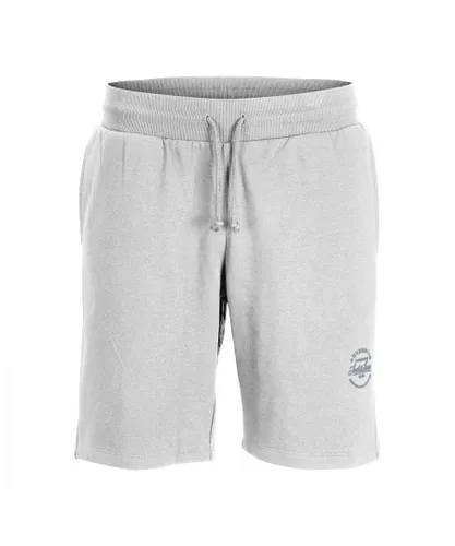 Jack & Jones Mens Arthur Jog Sweat Shorts in Grey - Light Grey Cotton