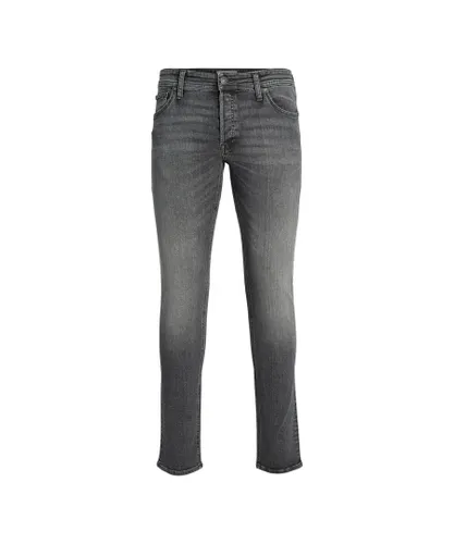 Jack & Jones Mens Glenn Original Slim Fit Comfortable Denim Jeans Grey Cotton