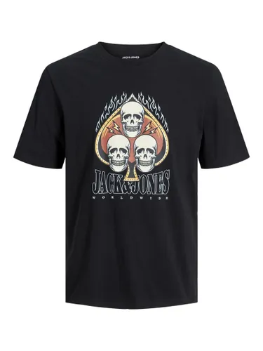 JACK & JONES Mens Heavens Short Sleeve T-Shirt Black