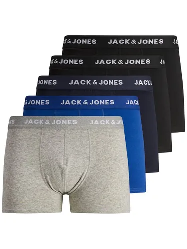 JACK & JONES Men's Jacbasic Plain Trunks Pack of 5 Boxer