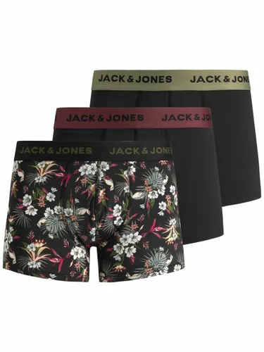 JACK & JONES Men's JACFLOWER Micro Fiber 3 Pack Boxer Shorts