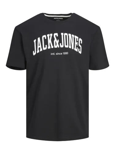 JACK & JONES Mens Josh T-Shirt Short Sleeve Black