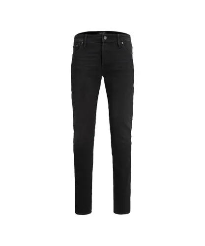 Jack & Jones Mens Liam Original Skinny Fit Comfortable Denim Jeans Black Cotton