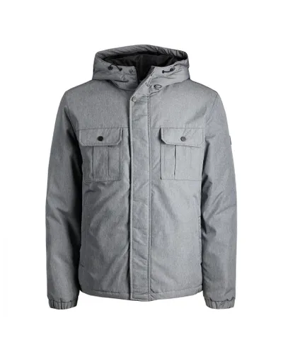 Jack & Jones Mens Long Sleeve Outdoor Jacket - Grey