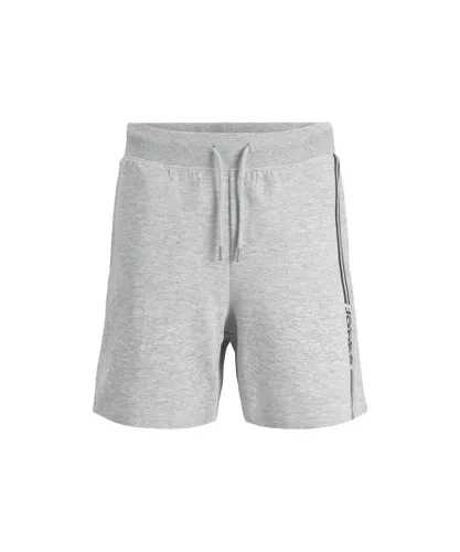 Jack & Jones Mens Men’s Shorts Training Running Sweat - Light Grey