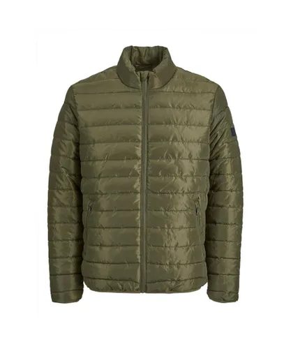 Jack & Jones Mens Quilted Puffer Jacket - Olive Night