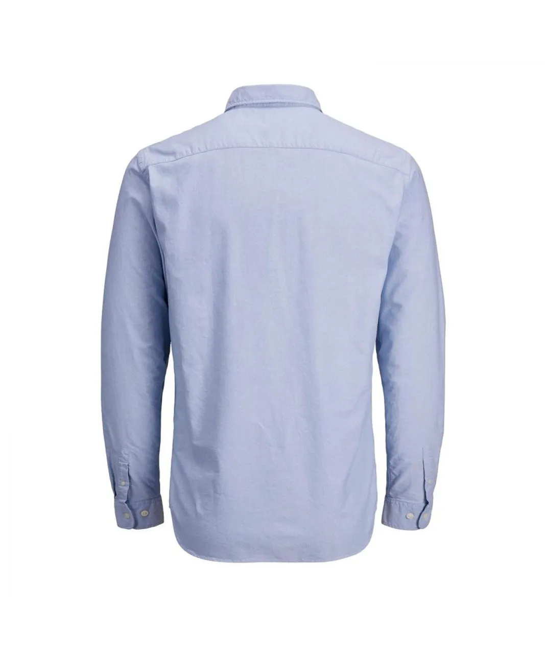 Jack & Jones Mens Shirt Long Sleeve with Collars Slim Fit Casual Top Wear - Blue Cotton