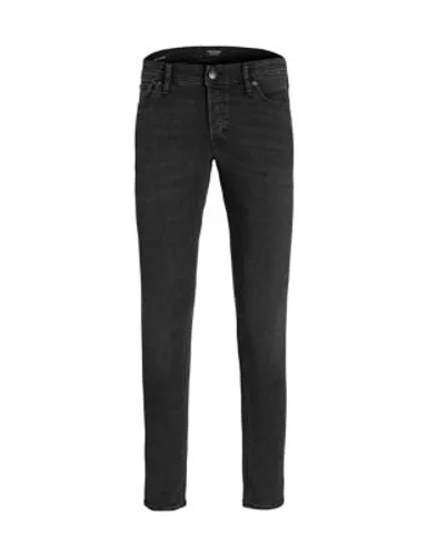 Jack & Jones Mens Slim Fit 5 Pocket Jeans - 3230 - Black, Black