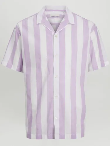 Jack & Jones Purple / Sunlit Allium Relaxed Fit Resort Collar Shirt