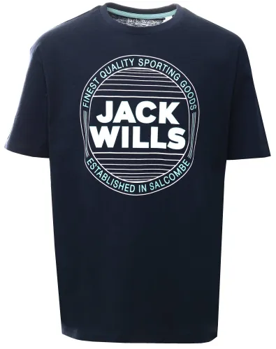 Jack Wills Navy Blazer Junior Oversized Printed T-Shirt